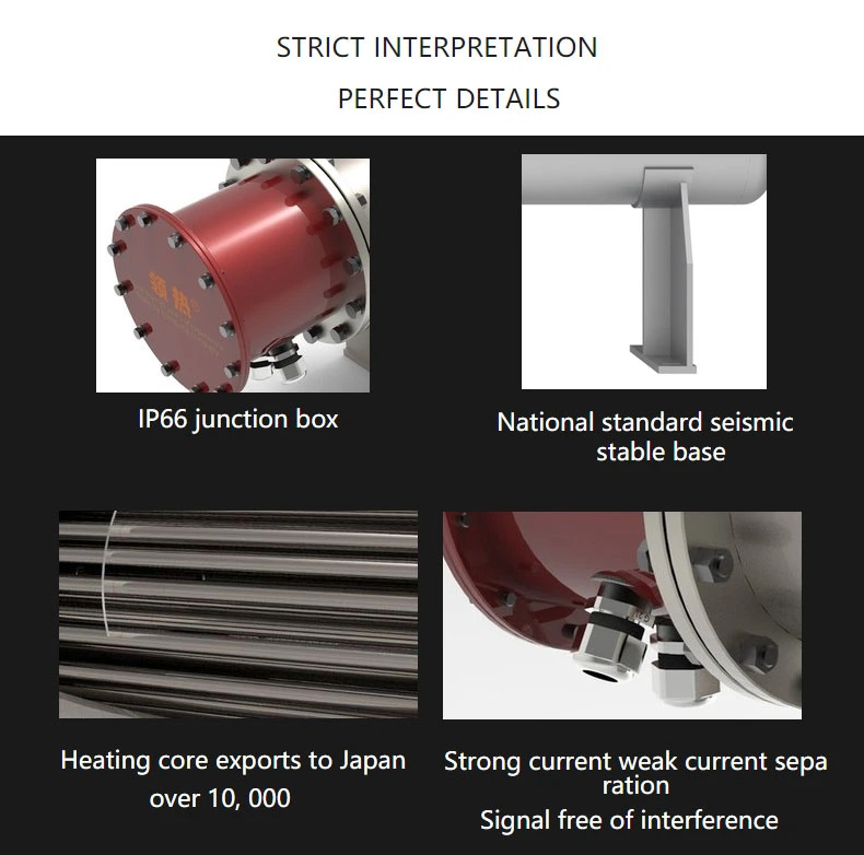 Horizontal Lubricating Oil Pipeline Circulation Process Inline Heater for Industrial