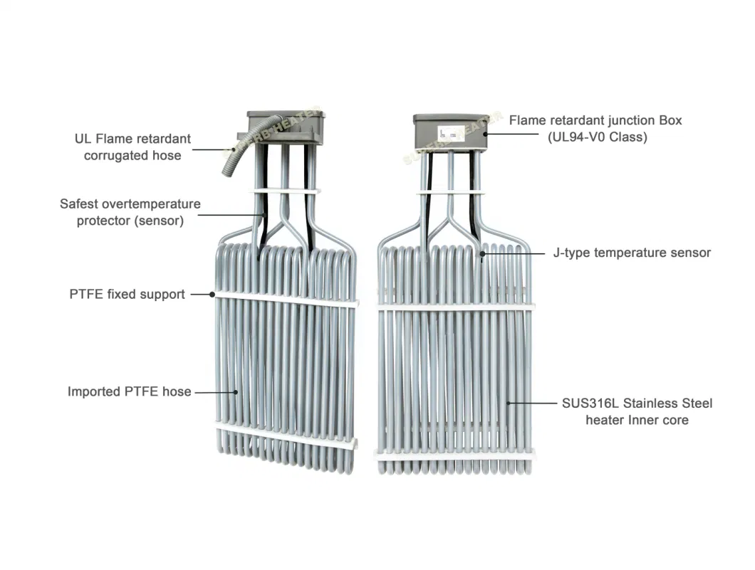 Coated Anti-Corrosive Electric Tubular Immersion Heater for Mixed Heat Exchanger Industry