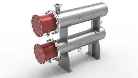 Réchauffeur en ligne de bride de processus de circulation d'huile lubrifiante horizontale de pipeline pour industriel